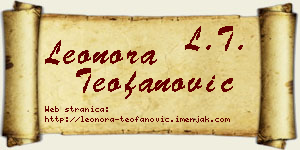 Leonora Teofanović vizit kartica